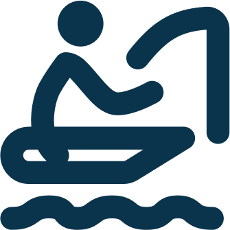 Man fishing icon.